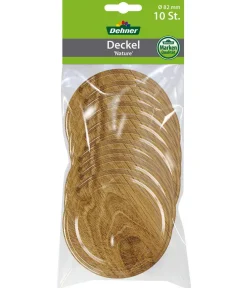Dehner Einkochautomaten & Zubehör - Schraubdeckel e für Einkochgläser, Ø82 mm, 10er-Set Natur