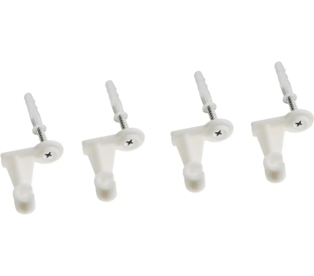 Dehner Schrauben, Dübel und Halter, je 4 Stk. Weiß Discount