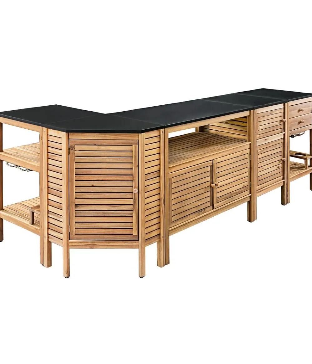 Dehner Gartenschränke & -Regale - Schubladenschrank Southampton, ca. B50/H90/T50 cm Hellbraun
