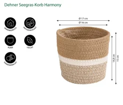 Dehner Blumentöpfe & Übertöpfe > Seegras-Korb Harmony, rund