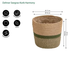 Dehner Blumentöpfe & Übertöpfe > Seegras-Korb Harmony, rund