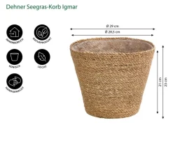 Dehner Blumentöpfe & Übertöpfe > Seegras-Korb Igmar, konisch
