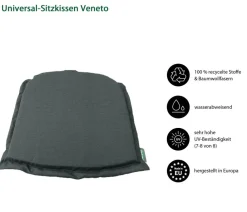 Dehner Sitzkissen Veneto, ca. B47/H4/T48 cm Dunkelgrau Discount
