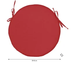 Dehner Sitzkissen|Sitzauflagen - Sitzkissen Veneto, Ø40/H4 cm Rot