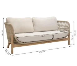 Dehner Loungemöbel|Loungebänke - Sofa Portofino, 2-Sitzer