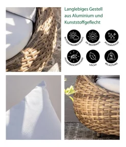 Dehner Loungemöbel|Loungebänke > Sofa Tulum, ca. B208/H76/T97 cm