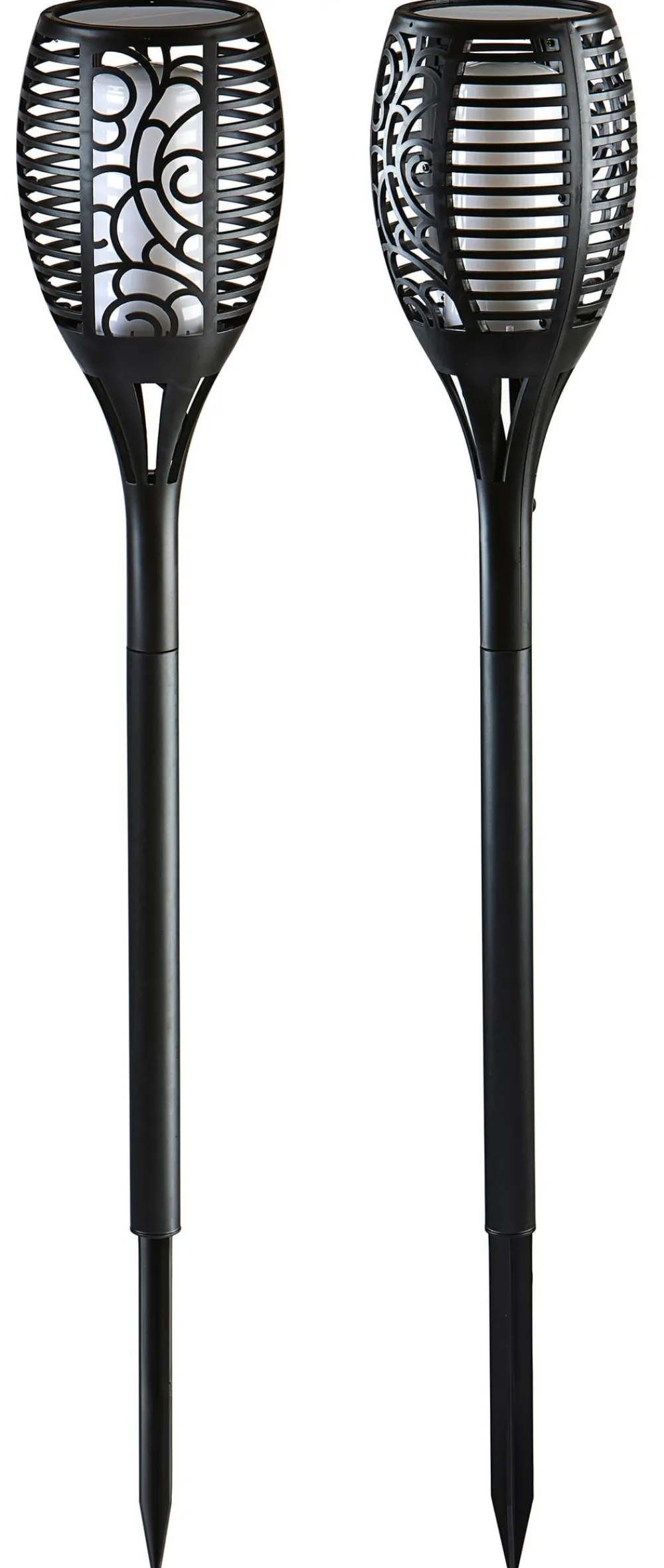 Dehner Wegeleuchte & Sockelleuchte|Solarleuchten - Solar-Flammenfackel Jumbo, ca. Ø12/H75 cm