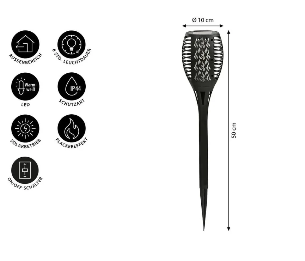 Dehner Solar-Flammenfackel Junior, ca. Ø10/H50 cm Online