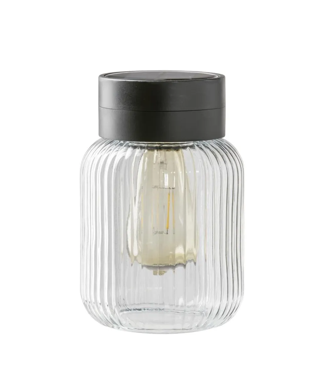 Dehner Solarleuchten - Solar-Glas Rania, ca. Ø13/H20 cm
