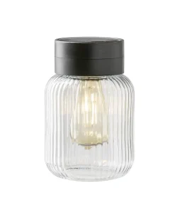 Dehner Solarleuchten - Solar-Glas Rania, ca. Ø13/H20 cm