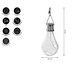 Dehner Solar-Glühbirne, ca. Ø7/H18 cm Online