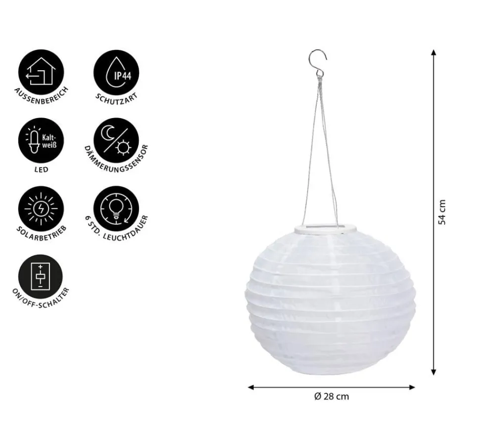 Dehner Solar-Lampion, ca. Ø28 cm New