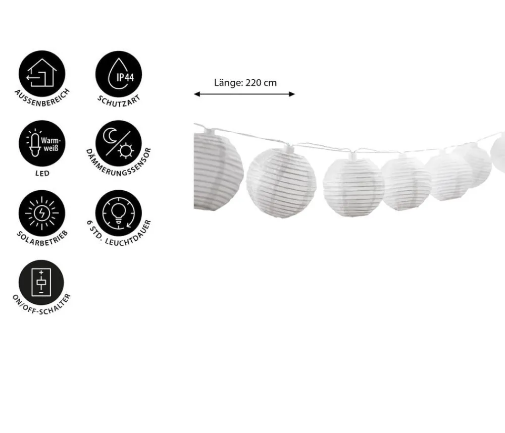 Dehner Solar-Lichterkette Lampion Discount