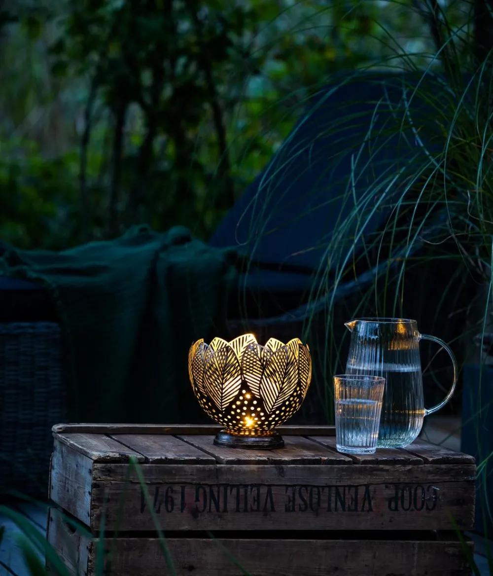 Dehner Solarleuchten - Solar-Lotus Avan, ca. Ø20/H18 cm
