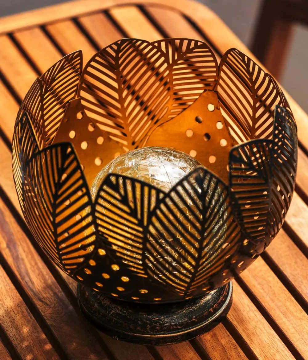 Dehner Solarleuchten - Solar-Lotus Avan, ca. Ø20/H18 cm