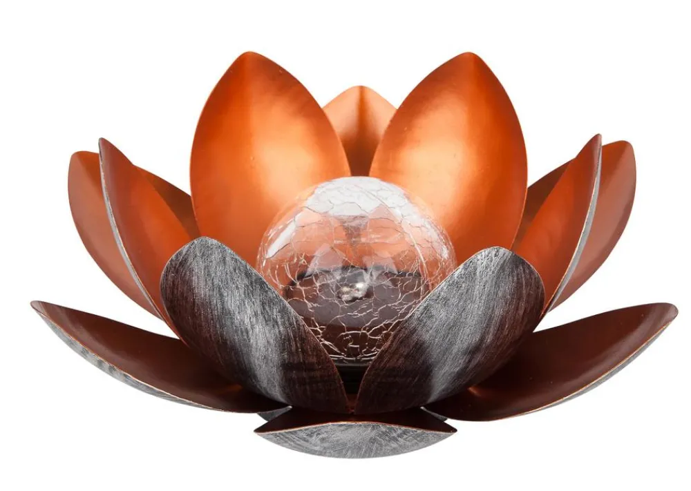 Dehner Solarleuchten|Dekoartikel > Solar-Lotus, ca. Ø27/H12 cm