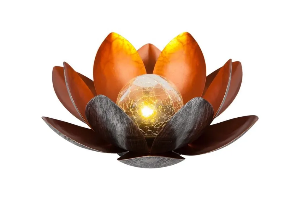 Dehner Solarleuchten|Dekoartikel > Solar-Lotus, ca. Ø27/H12 cm
