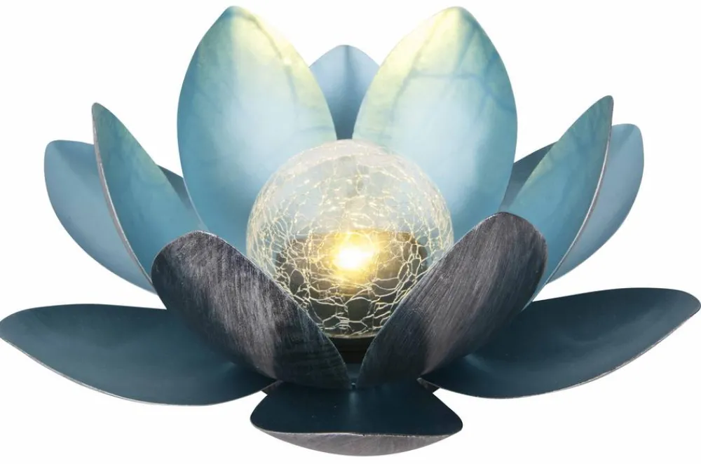 Dehner Solarleuchten|Dekoartikel - Solar-Lotus, ca. Ø27/H12 cm