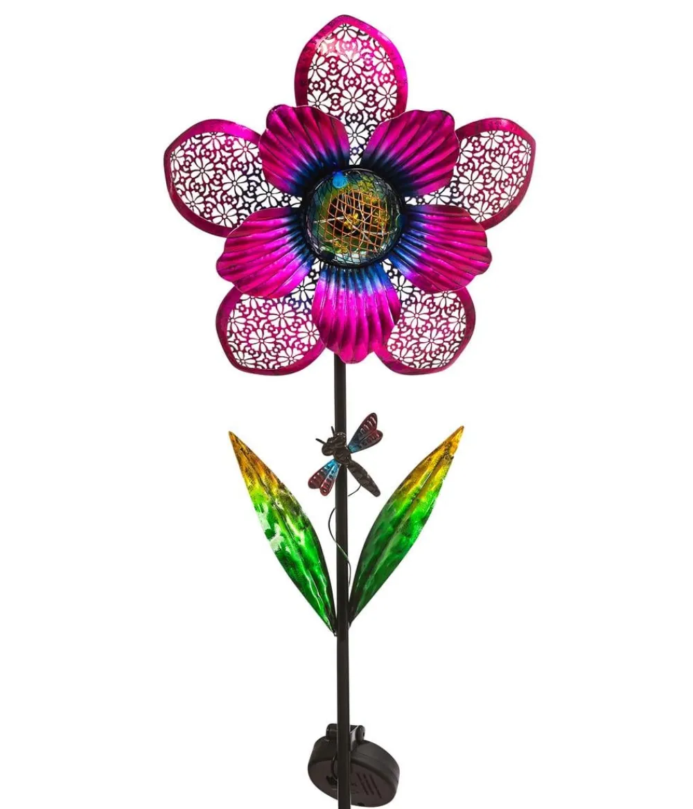 Dehner Solarleuchten|Laternen & Dekoleuchten > Solar-Stab Flower, ca. Ø29/H110 cm