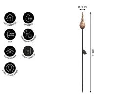 Dehner Solar-Stab Sira, ca. Ø8/H113 cm Discount