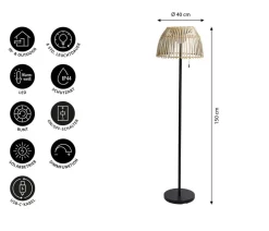 Dehner Solarleuchten > Solar-Stehleuchte Merida, ca. Ø40/H150 cm