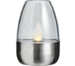 Dehner Solarleuchten > Solar-Tischleuchte aus Edelstahl, ca. Ø6,1/H8,8 cm