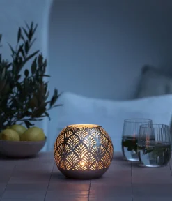 Dehner Solarleuchten - Solar-Tischleuchte Nora, ca. Ø15/H13 cm
