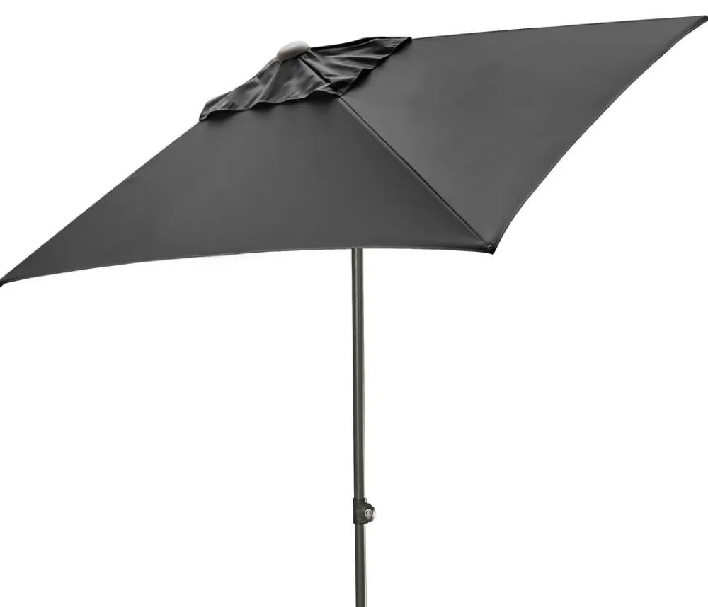 Dehner Sonnenschirm Andros, rechteckig, ca. B210/T150 cm Dunkelgrau Hot