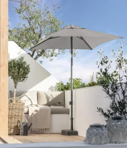 Dehner Sonnenschirme - Sonnenschirm Andros, rechteckig, ca. B210/T150 cm Taupe