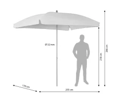 Dehner Sonnenschirme > Sonnenschirm Keros, rechteckig, ca. B255/T170 cm