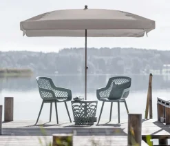 Dehner Sonnenschirme - Sonnenschirm Keros, rechteckig, ca. B255/T170 cm Taupe