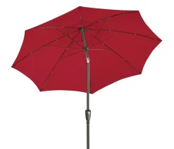 Dehner Sonnenschirm Kos, rund, ca. Ø220 cm Dunkelrot Sale