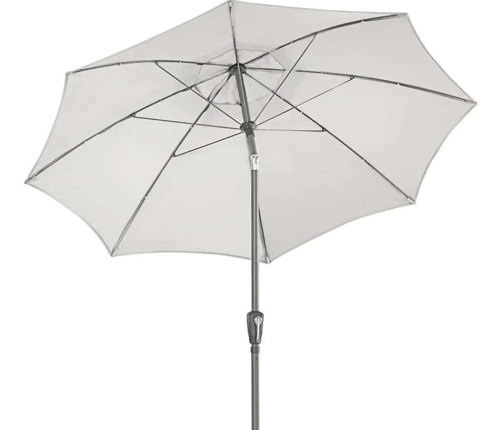 Dehner Sonnenschirme - Sonnenschirm Kos, rund, ca. Ø220 cm Hellgrau