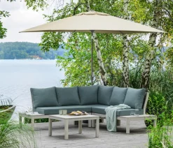 Dehner Sonnenschirme - Sonnenschirm Samos, rechteckig, ca. B300/T200 cm Creme