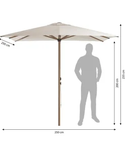 Dehner Sonnenschirme - Sonnenschirm Santorini, quadratisch, ca. B250/T250 cm