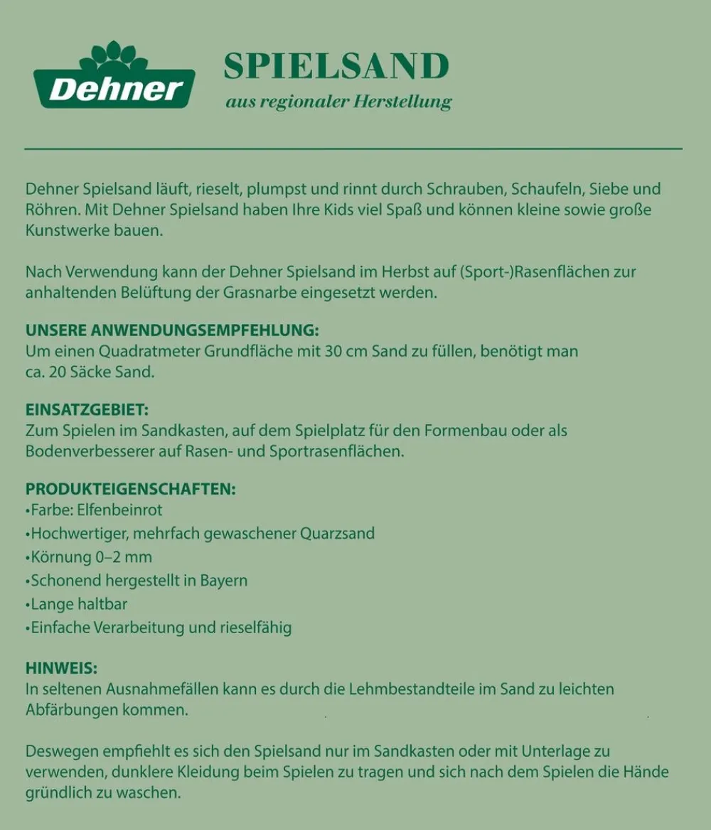 Dehner Spielsand, 20 kg Beige Best