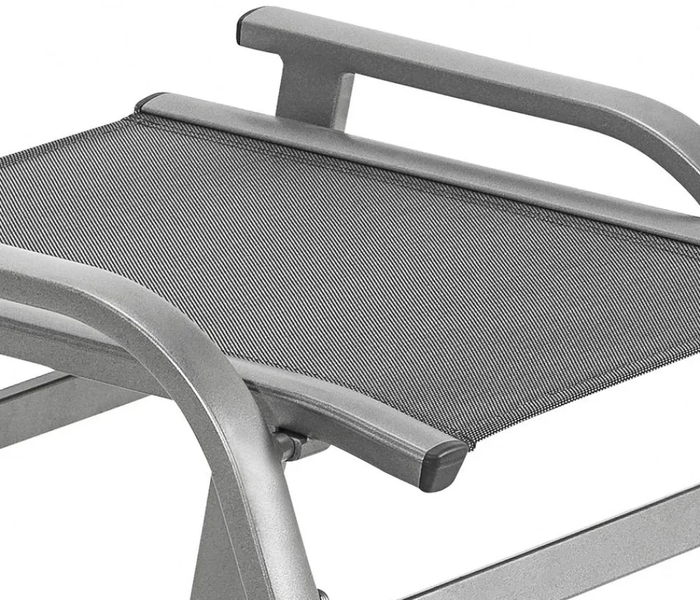 Dehner Gartenhocker|Gartenstühle Aluminium - Stapelhocker Chicago Grau