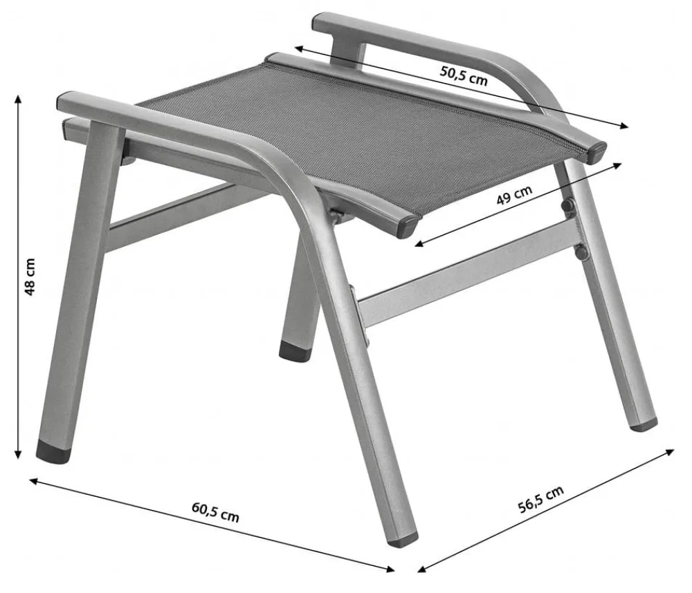 Dehner Gartenhocker|Gartenstühle Aluminium - Stapelhocker Chicago Grau