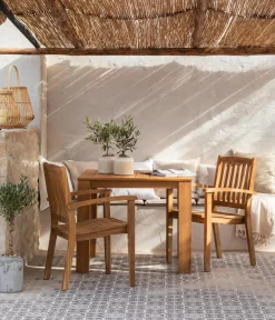 Dehner Stapelstühle|Gartenstühle Holz - Stapelsessel Havanna Hellbraun