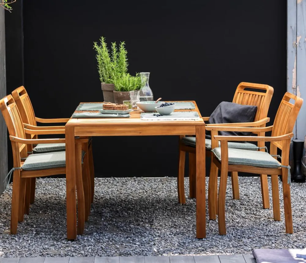 Dehner Stapelstühle|Gartenstühle Holz - Stapelsessel Lima Braun