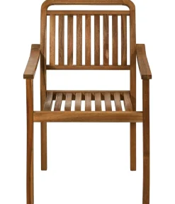 Dehner Stapelstühle|Gartenstühle Holz - Stapelsessel Lima Braun