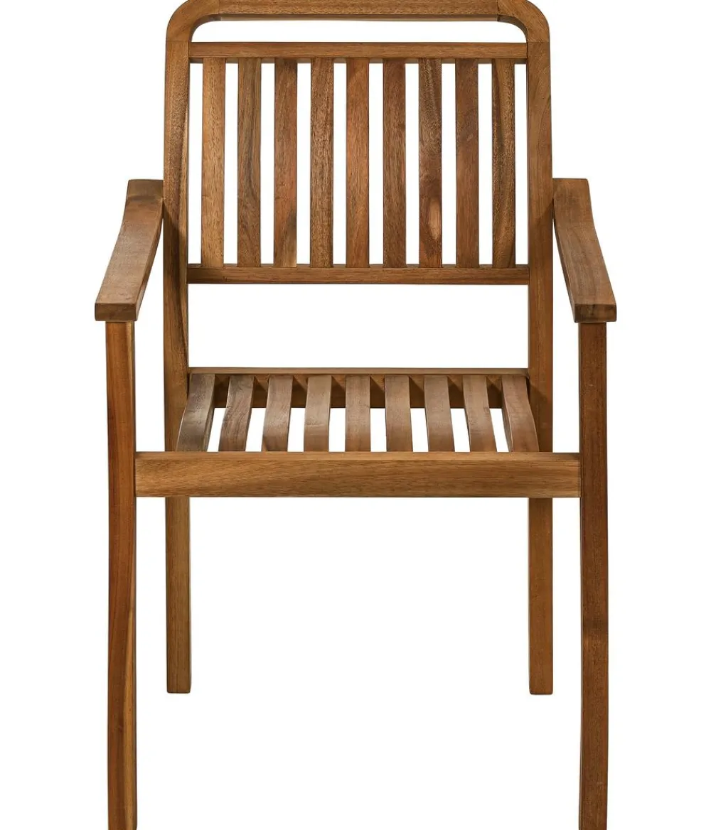 Dehner Stapelstühle|Gartenstühle Holz - Stapelsessel Lima Braun