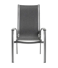 Dehner Stapelstühle|Garten- & Loungesessel - Stapelstuhl Chicago Dark Dunkelgrau