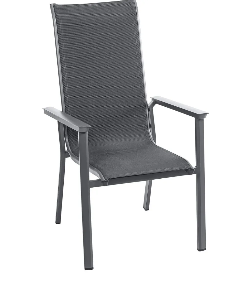 Dehner Stapelstuhl Cleveland, Dunkelgrau Outlet
