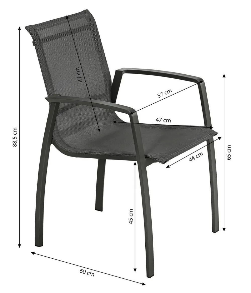 Dehner Stapelstühle|Gartenstühle Aluminium > Stapelstuhl Nancy