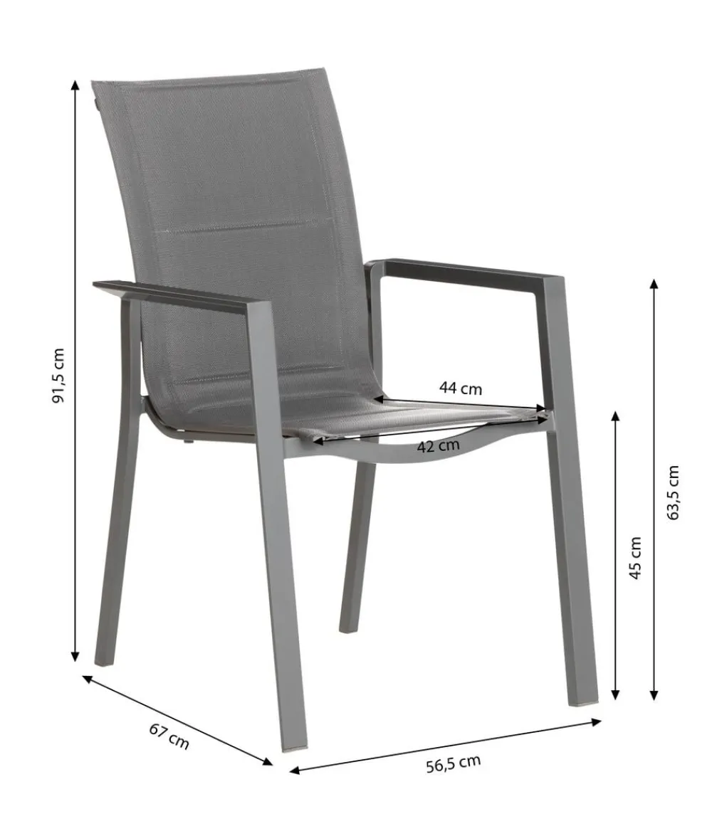 Dehner Stapelstühle|Gartenstühle Aluminium > Stapelstuhl Palermo