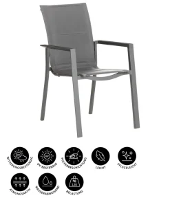 Dehner Stapelstühle|Gartenstühle Aluminium > Stapelstuhl Palermo