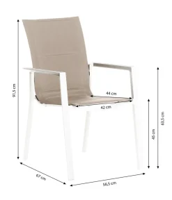 Dehner Stapelstühle|Gartenstühle Aluminium > Stapelstuhl Palermo