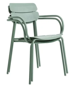Dehner Stapelstühle|Gartenstühle Aluminium - Stapelstuhl Paris Grün
