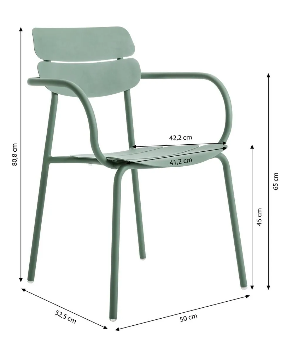 Dehner Stapelstühle|Gartenstühle Aluminium - Stapelstuhl Paris Grün